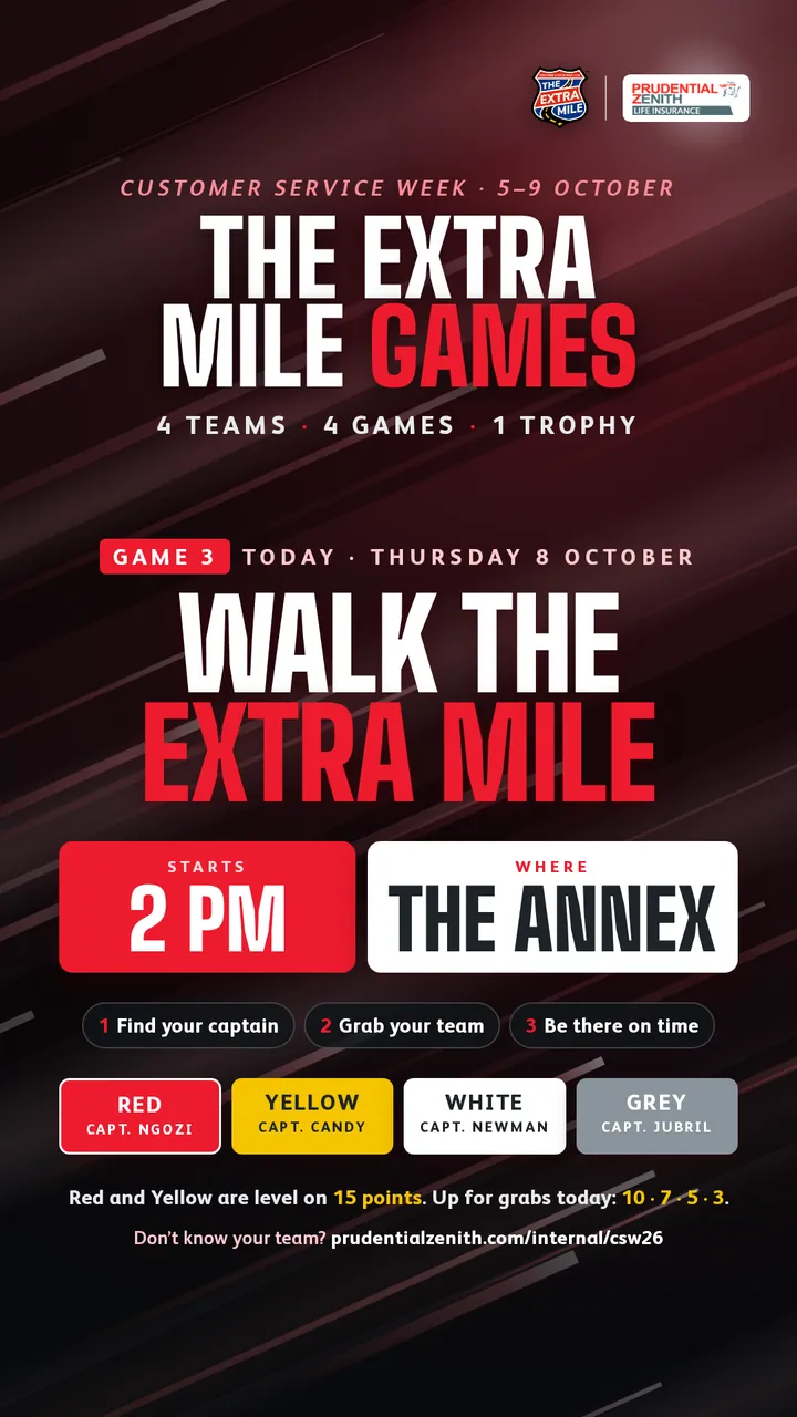 Game-day card: Walk the Extra Mile